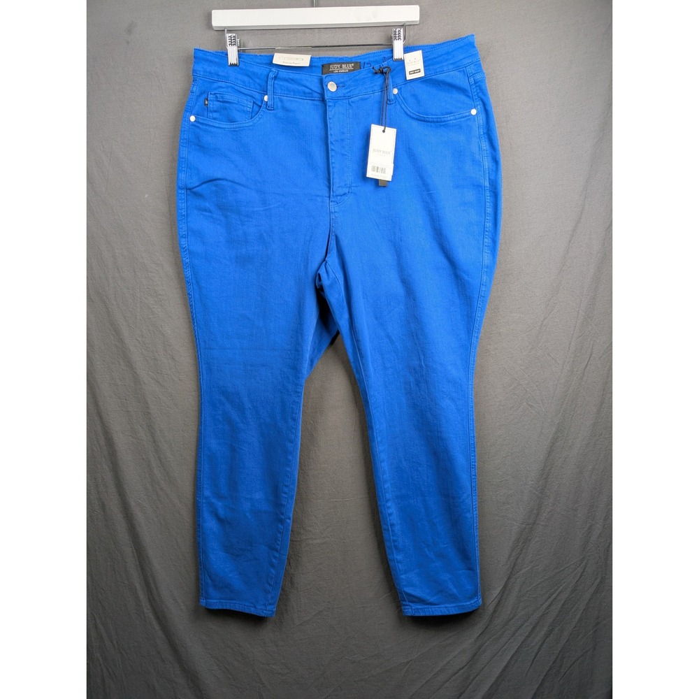 Judy Blue Tummy Control Skinny Cobalt Blue Jeans  Size 20W High‎ Waist